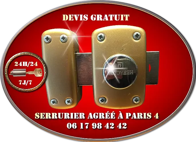 Serrurier agréé Paris 4