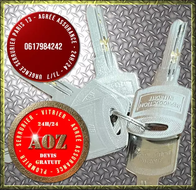 Urgence Serrurier Paris 13 agréé