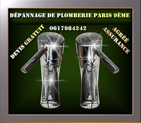 Dépannage de plomberie à Paris 9 agréé assurance.