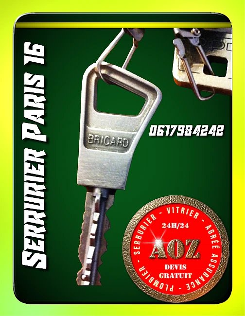 Serrurier Paris 16 agréé assurance.