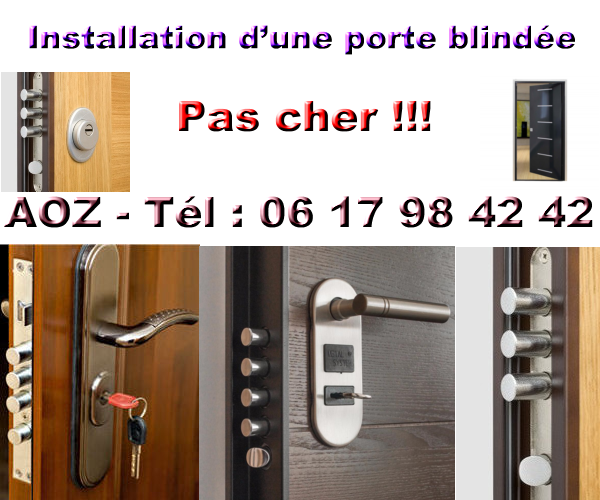 Installation d'une porte blindée