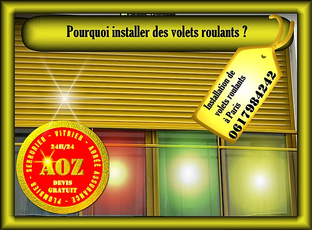 Installation de volets roulants à Paris