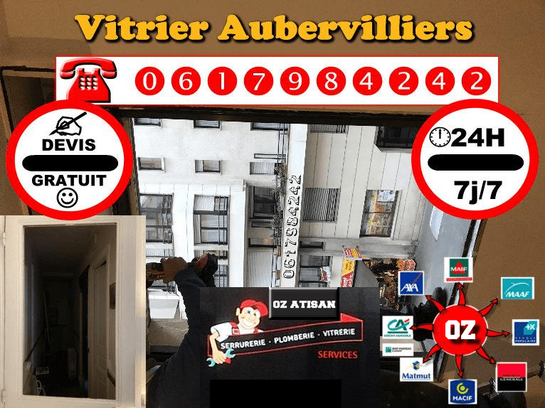 Urgence vitrier à Aubervilliers agréé
