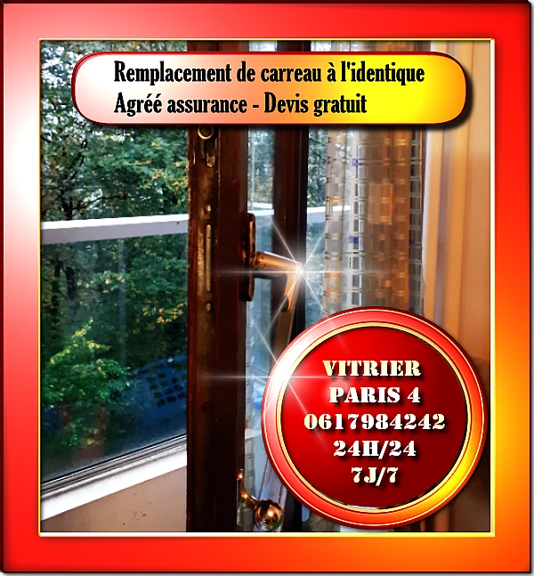 Remplacement carreau identique à Paris 4