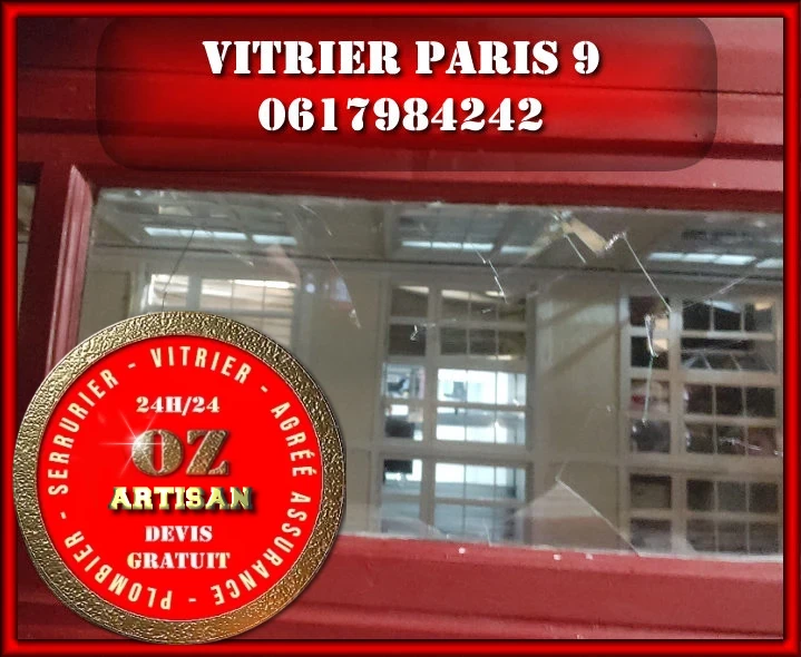 Vitrier Paris 9 Agréé assurance