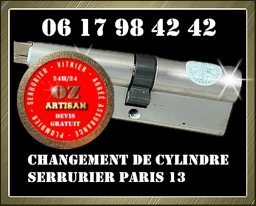 Changement de cylindre paris 13