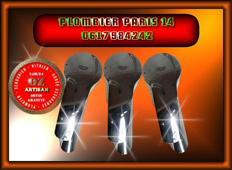 Urgence Plombier Paris 14 agréé.