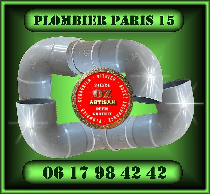 Dépannage plombier à Paris 15